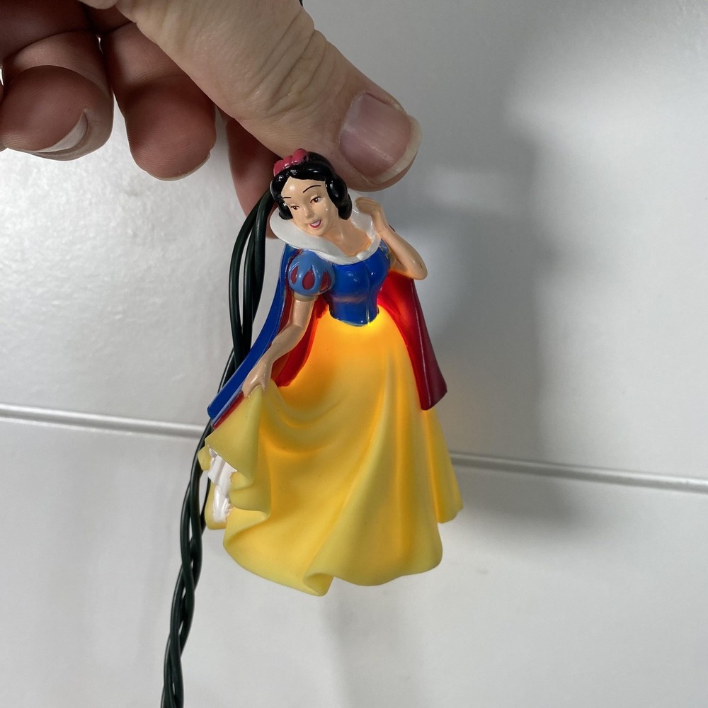 Disney Snow White 7 Dwarfs String‎ Lights Christmas Garland Works Evil Queen